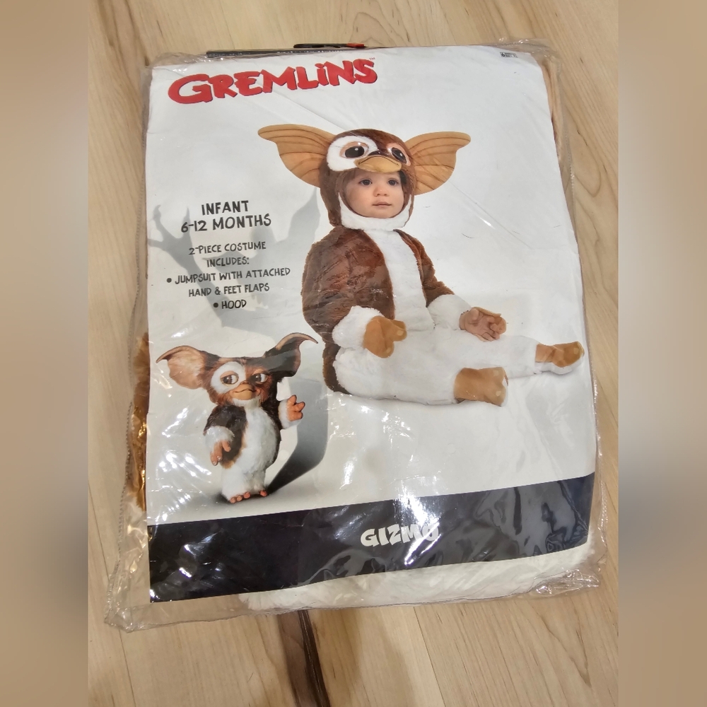 Halloween costume- gremlins gizmo outfit, size 6 - 12 months
